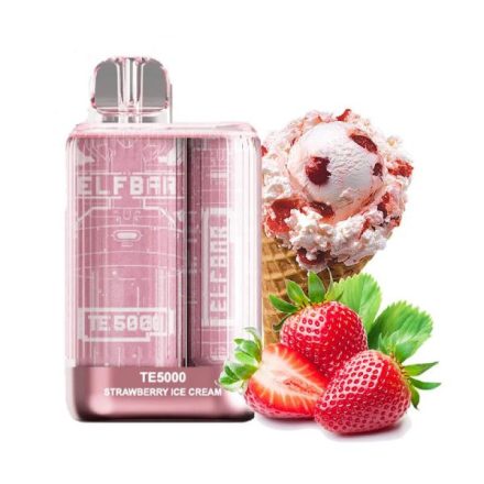Elf Bar TE5000 - Strawberry Ice Cream 5%